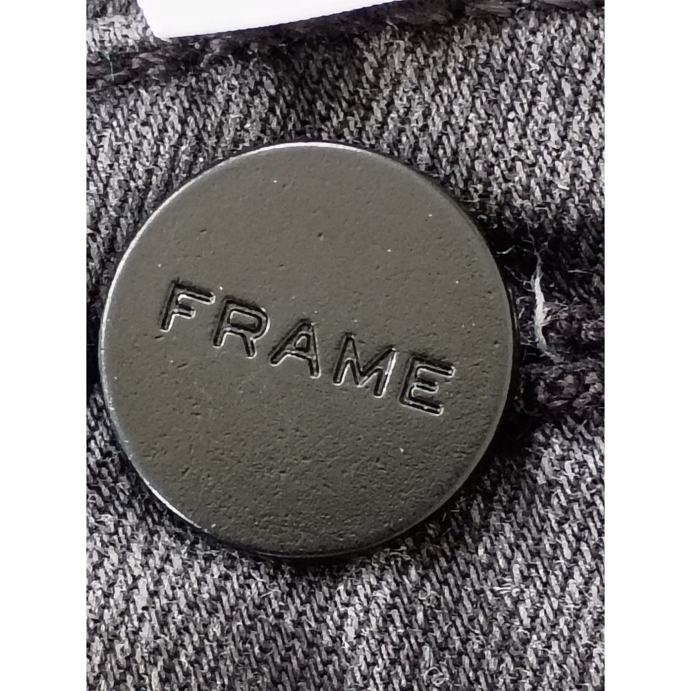 FRAME NWT Le Skinny De Jeanne Charcoal Gray Split Hem Jeans 25x30 $228 - Picture 5 of 16